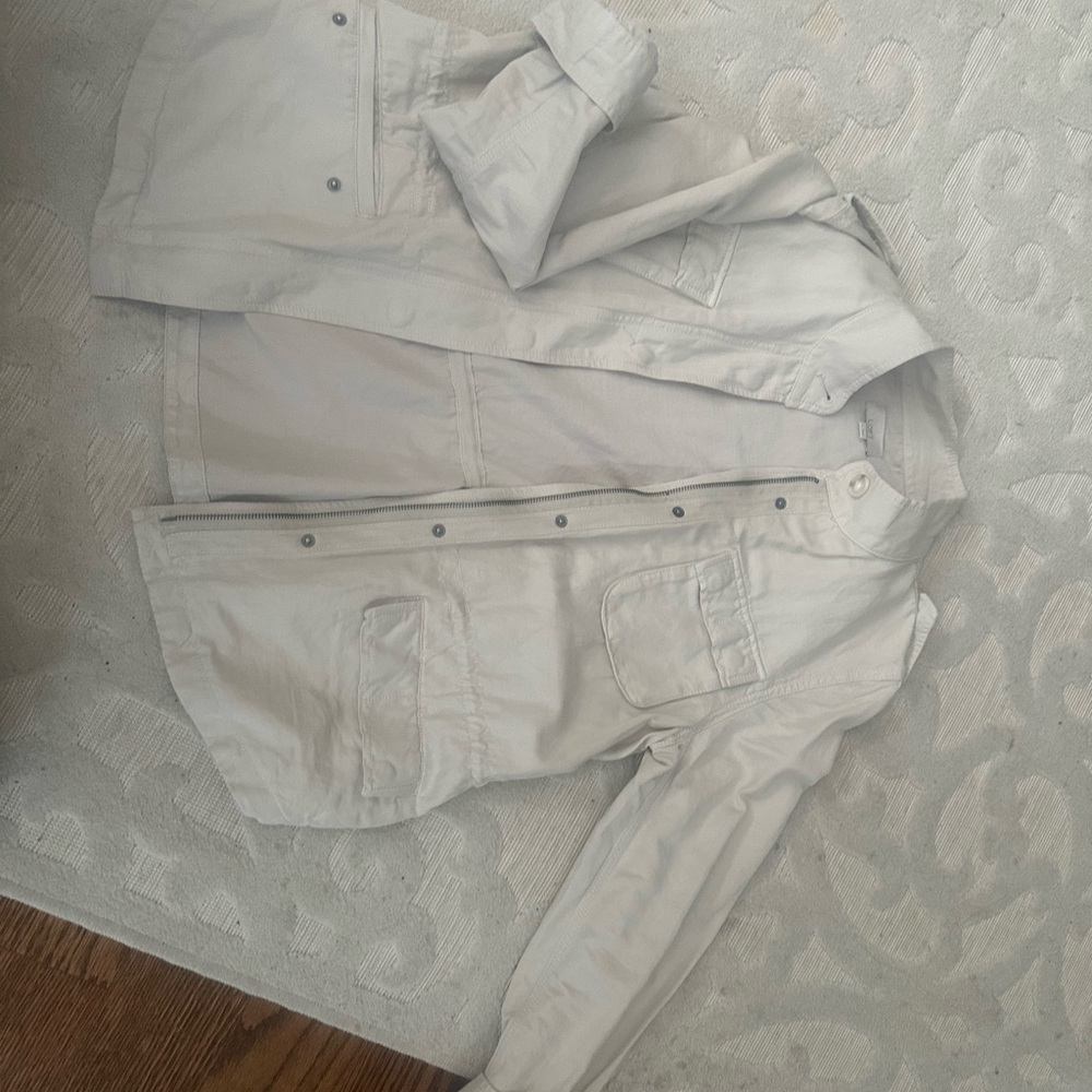 LOFT Cream White Utility Safari / Military Button Up Jacket